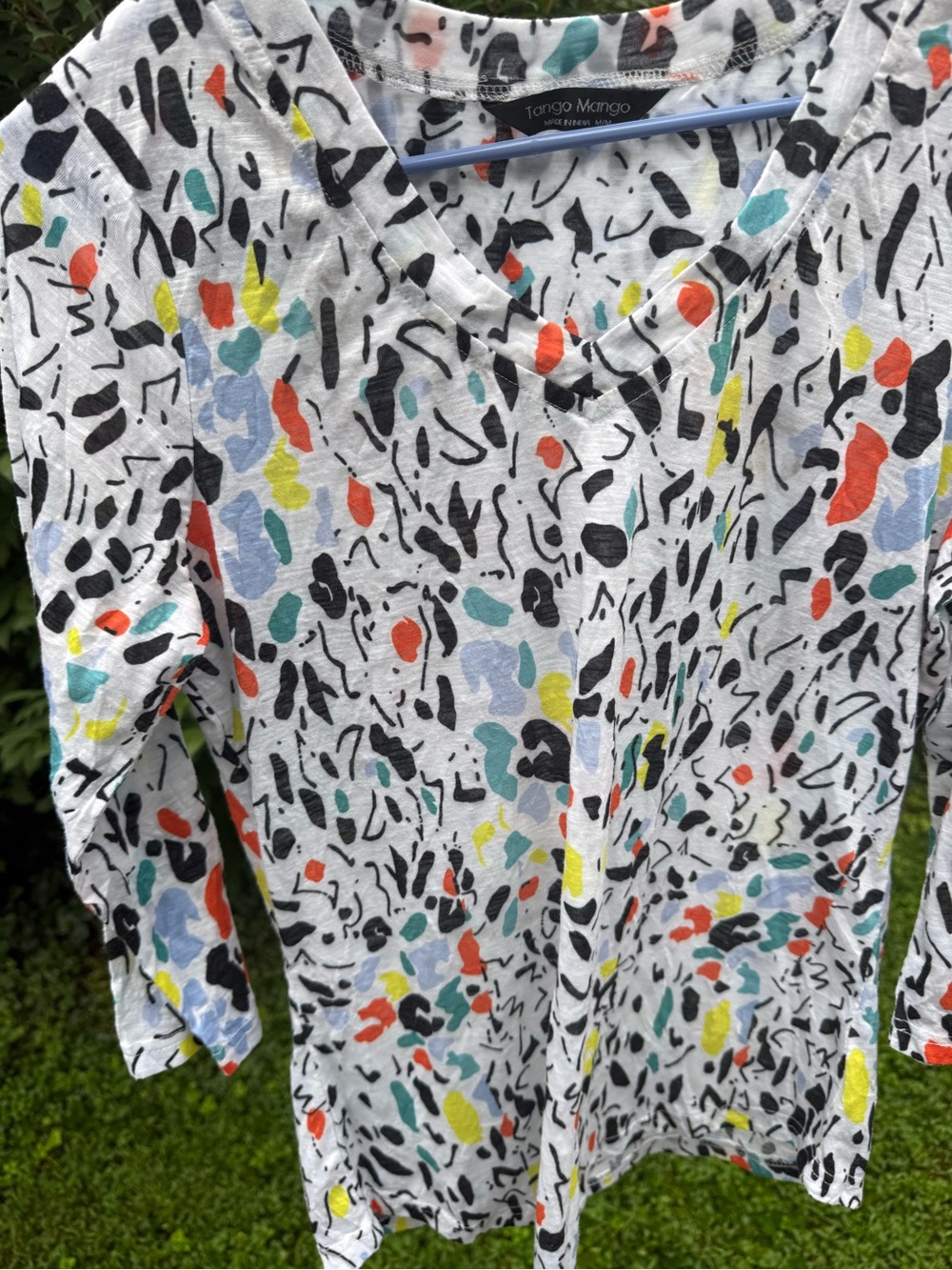 Tania Margo Kids' White Multi-Color Printed Long Sleeve Top